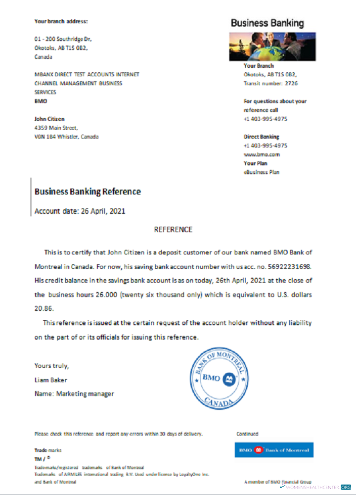 Download Canada BMO Bank of Montreal reference Photoshop template